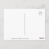 Personalisiert Yellow Labrador Family Brown Postkarte (Rückseite)