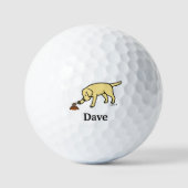 Personalisiert Yellow Labrador Friendly Golfball (Vorderseite)