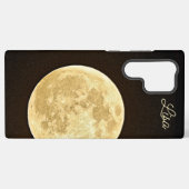 Personalisiert Yellow Moon Samsung Case Galaxy Hülle (Rückseite (Horizontal))