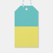 Personalisiert Yellow Star Pool Blau Geschenkanhänger (Rückseite)