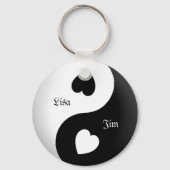 Personalisiert Yin Yang Liebe Schlüsselkette Schlüsselanhänger (Vorderseite)