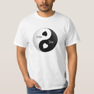 Personalisiert Yin Yang Liebe Shirt