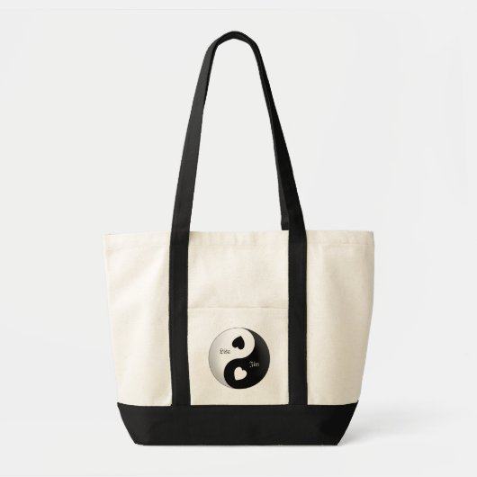 Personalisiert Yin Yang Liebe Tote Tasche (Vorne)