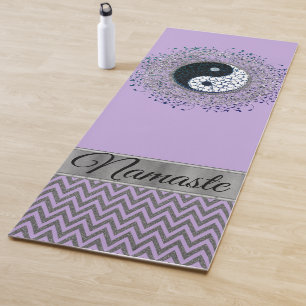 Personalisiert Yin Yang Zickzack Lavender Yogamatte