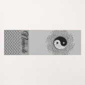 Personalisiert Yin Yang Zickzack Silver Yoga Mat Yogamatte (Rückseite (Horizontal))