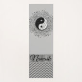 Personalisiert Yin Yang Zickzack Silver Yoga Mat Yogamatte (Vorderseite)