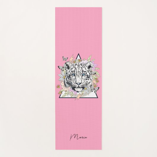 Personalisiert Yoga Mat Individuelle Name White Ti Yogamatte (Vorderseite)