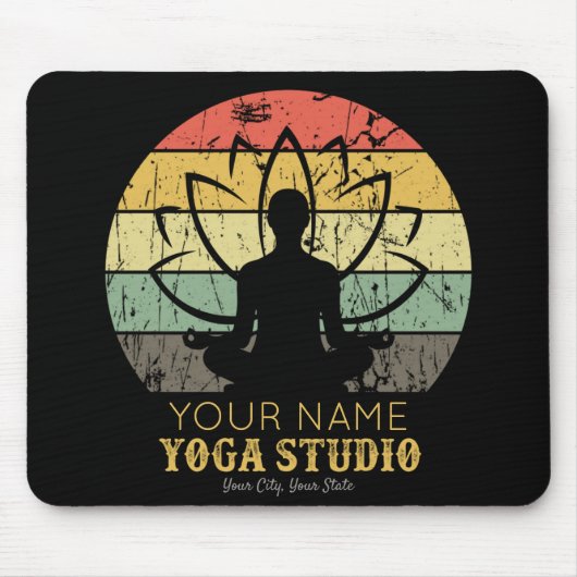 Personalisiert Yoga Studio Fitness Instructor Guru Mousepad (Vorne)