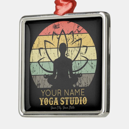 Personalisiert Yoga Studio Fitness Instructor Guru Ornament Aus Metall (Links)