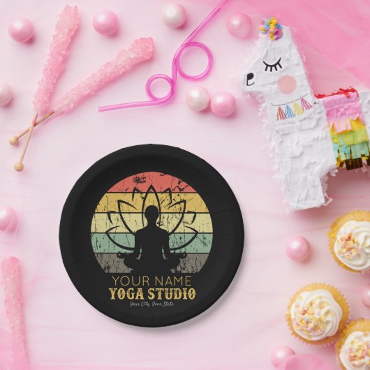 Personalisiert Yoga Studio Fitness Instructor Guru Pappteller (Party)