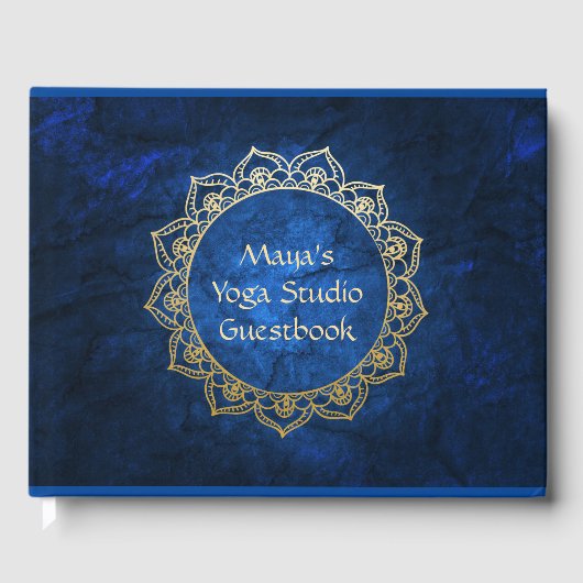 Personalisiert Yoga Studio Guestbook Gästebuch (Vorderseite)
