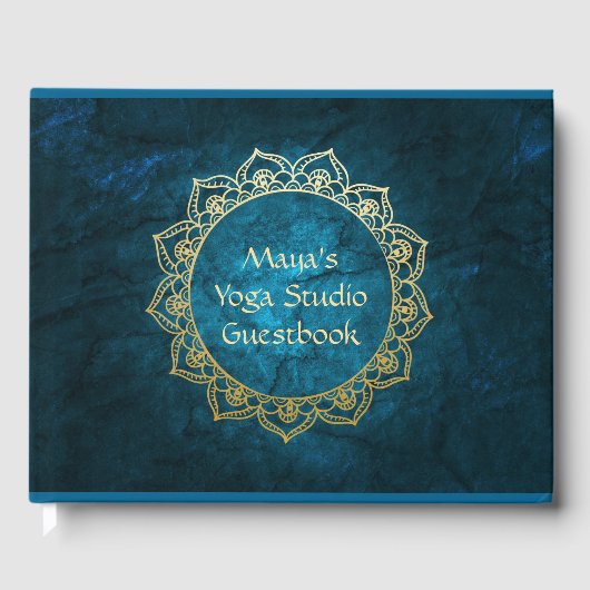 Personalisiert Yoga Studio Guestbook Gästebuch (Vorderseite)