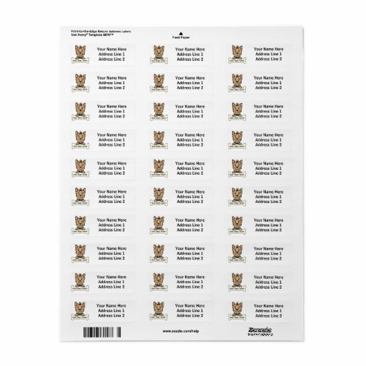 Personalisiert Yorkie (Vorne)