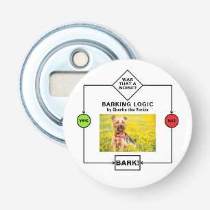 Personalisiert Yorkie Dog Barking Logic Foto Name Flaschenöffner