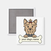 Personalisiert Yorkie Magnet (Vorderseite/Rückseite)