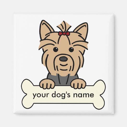 Personalisiert Yorkie Magnet (Vorne)