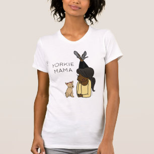 Personalisiert Yorkie Mama T - Shirt