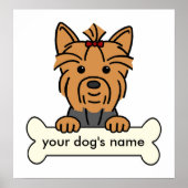 Personalisiert Yorkie Poster (Vorne)