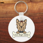 Personalisiert Yorkie Schlüsselanhänger (Vorderseite)