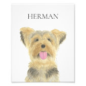 Personalisiert Yorkie Yorkshire Terrier Art Fotodruck (Vorne)