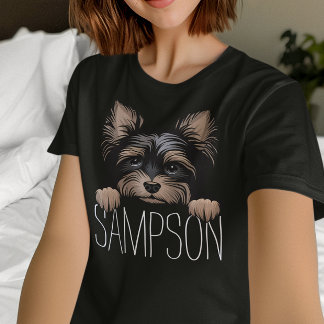 Personalisiert Yorkie Yorkshire Terrier Dog Name T-Shirt