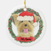 Personalisiert Yorkie Yorkshire Terrier Keramik Ornament (Hinten)