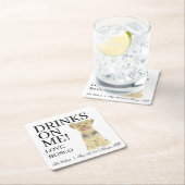 Personalisiert Yorkie Yorkshire Terrier Wedding Rechteckiger Pappuntersetzer (Vor Ort)