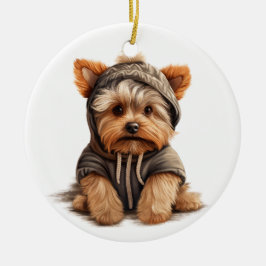 Personalisiert Yorkshire Terrier Dog Art Keramik Ornament
