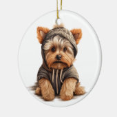Personalisiert Yorkshire Terrier Dog Art Keramik Ornament (Links)