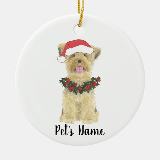 Personalisiert Yorkshire Terrier Keramik Ornament (Vorne)