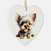 Personalisiert Yorkshire Terrier Puppy Keramik Ornament (Rechts)