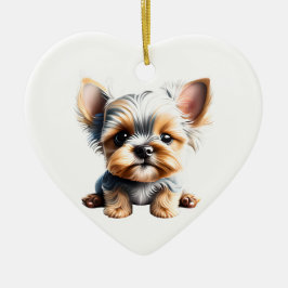 Personalisiert Yorkshire Terrier Puppy Keramik Ornament