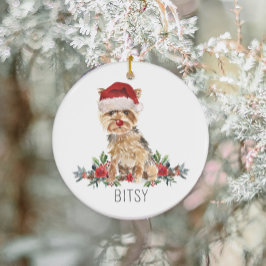 Personalisiert Yorkshire Terrier Weihnachten Keramik Ornament