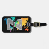 Personalisiert Z Erste Silver Monogramm Ihr Name Gepäckanhänger (Vorderseite horizontal)