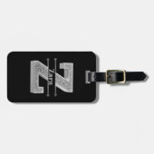 Personalisiert Z Erste Silver Monogramm Ihr Name Gepäckanhänger (Vorderseite horizontal)
