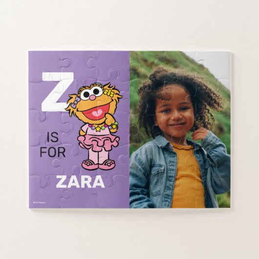 Personalisiert Z für Zoe | FOTO Puzzle (Horizontal)