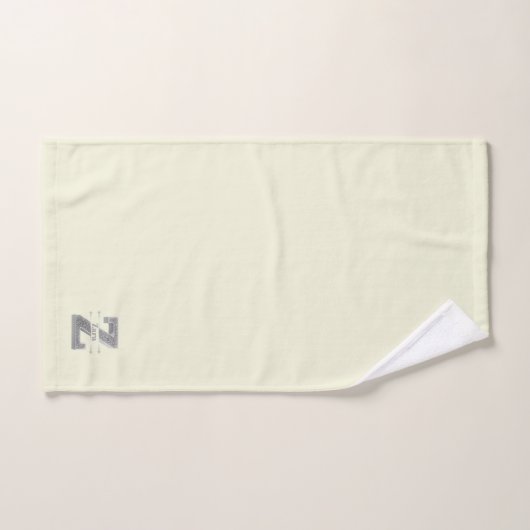 Personalisiert Z Initial Silver Monogram Ihr Name  Badhandtuch Set (Handtuch)