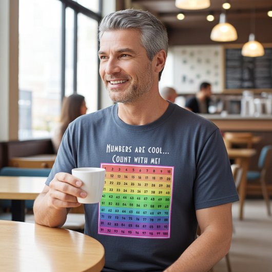 Personalisiert "Zahlen sind cool!" 1-100 Diagramm T-Shirt