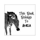 Personalisiert Zebra Dieses Buch gehört Gummistempel (Prägung)