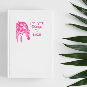 Personalisiert Zebra Dieses Buch gehört Permastempel