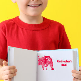 Personalisiert Zebra Dieses Buch gehört Permastempel