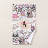 Personalisiert Zebra Girl Boss Luxury Badhandtuch Set (Handtuch)