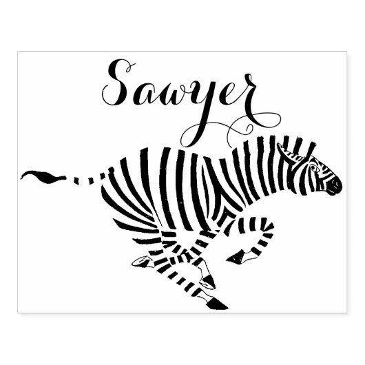 Personalisiert Zebra Gummistempel (Prägung)