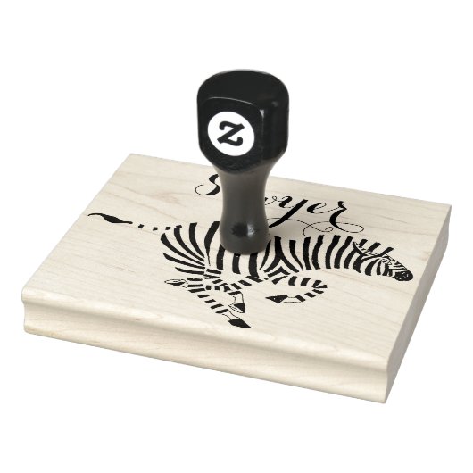 Personalisiert Zebra Gummistempel (Stempel)