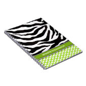 Personalisiert Zebra Polka Dots Journal / Notebook Notizblock (Rechte Seite)