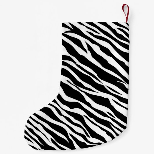 Personalisiert Zebra Print Weihnachten Strumpf Kleiner Weihnachtsstrumpf (Rückseite)