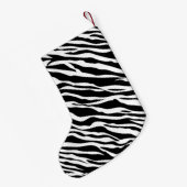 Personalisiert Zebra Print Weihnachten Strumpf Kleiner Weihnachtsstrumpf (Rückseite (Hängend))