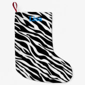 Personalisiert Zebra Print Weihnachten Strumpf Kleiner Weihnachtsstrumpf (Vorderseite)