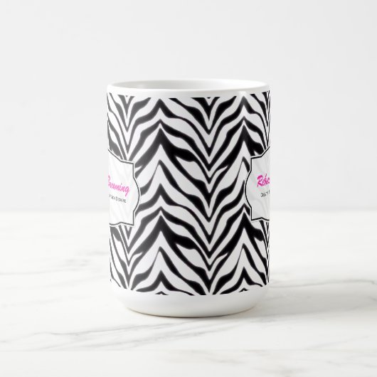 Personalisiert: Zebra-Tasse Kaffeetasse (Mittel)
