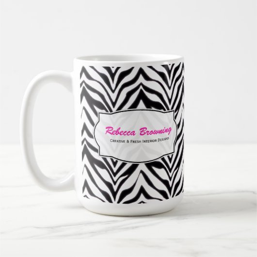 Personalisiert: Zebra-Tasse Kaffeetasse (Links)